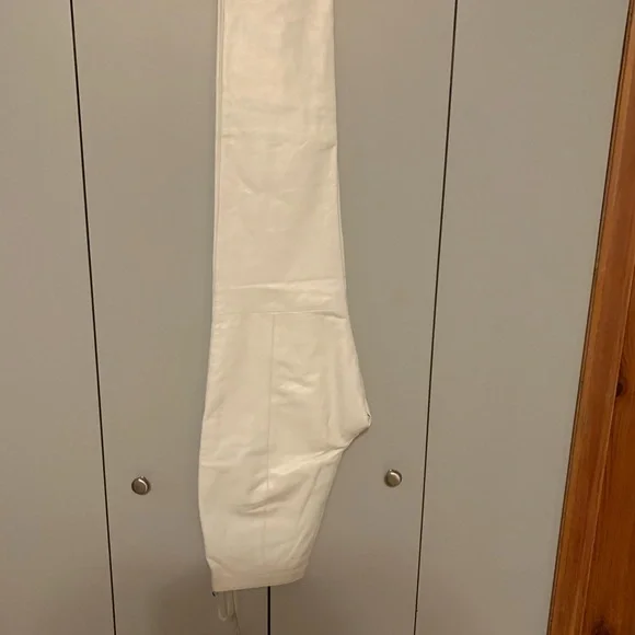 Lux White 100% real Leather Pants by Margaret Godfrey NWT women’s size 8 - Picture 3 of 9